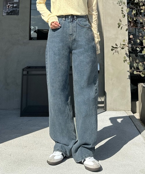 LE MORE(リモア)の「オーバルデニムパンツ(デニムパンツ・レディース・ライトブルー/ブルー・FREE)」の10枚目の写真
