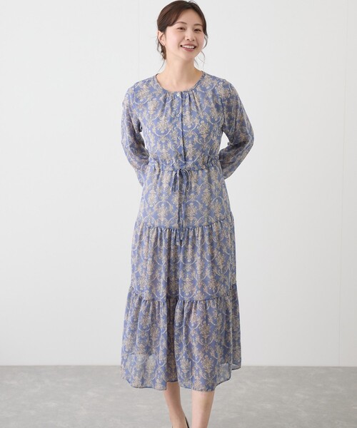 Jayro（ジャイロ）の「プリントウエストしぼりワンピース（ワンピース・レディース・ブラック/オフホワイト/ブルー・FREE）」の18枚目の写真