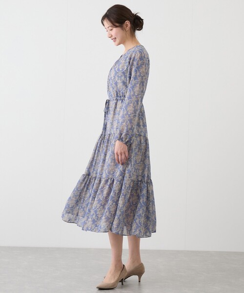 Jayro（ジャイロ）の「プリントウエストしぼりワンピース（ワンピース・レディース・ブラック/オフホワイト/ブルー・FREE）」の19枚目の写真