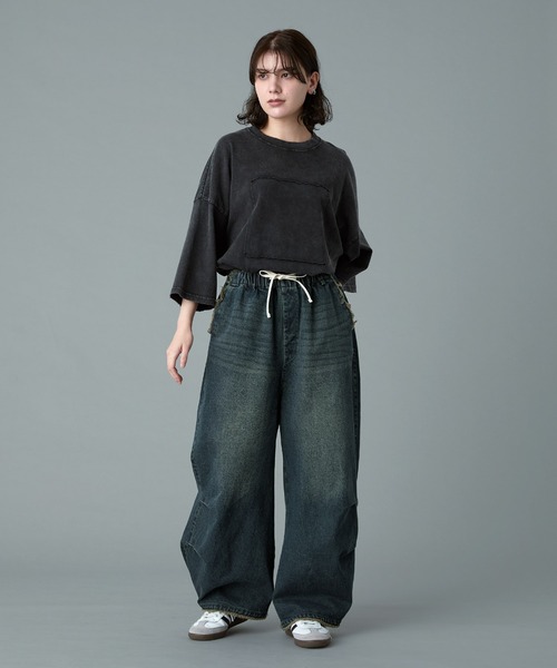 RUUBON】parachute fringe denim pants / パラシュートフリンジ
