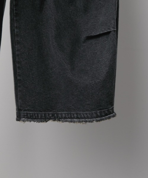 RUUBON（ルーボン）の「【RUUBON】parachute fringe denim pants / パラシュートフリンジデニムパンツ（デニムパンツ・メンズ・サックスブルー/ブラック/インディゴブルー・S/M/L）」の9枚目の写真