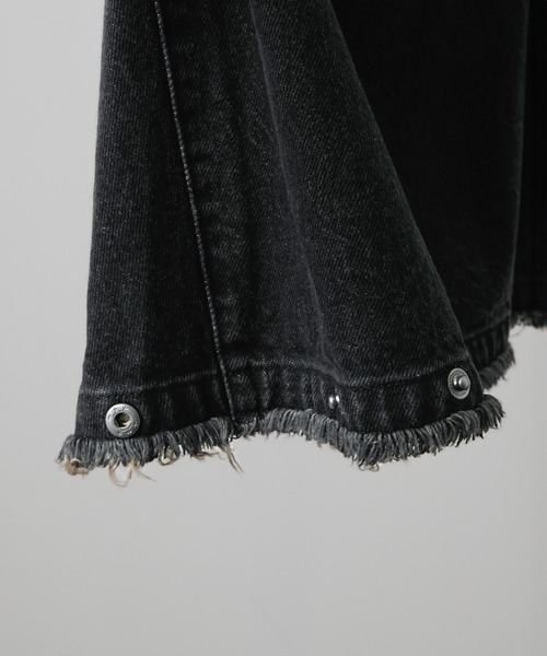 RUUBON（ルーボン）の「【RUUBON】parachute fringe denim pants / パラシュートフリンジデニムパンツ（デニムパンツ・メンズ・サックスブルー/ブラック/インディゴブルー・S/M/L）」の10枚目の写真