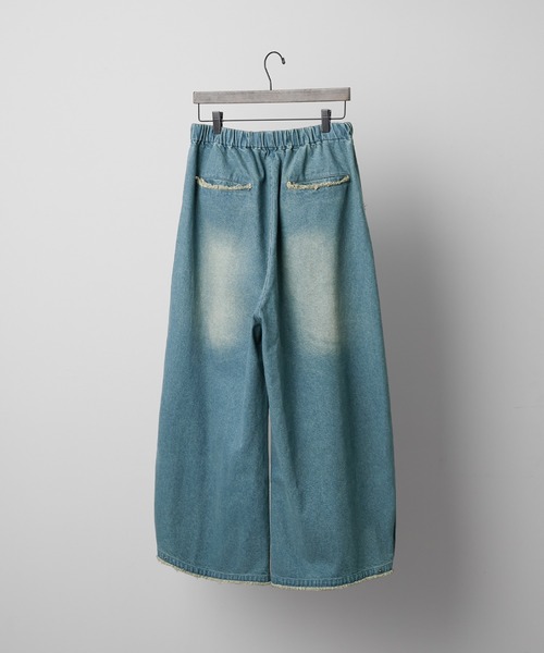 RUUBON（ルーボン）の「【RUUBON】parachute fringe denim pants / パラシュートフリンジデニムパンツ（デニムパンツ・メンズ・サックスブルー/ブラック/インディゴブルー・S/M/L）」の12枚目の写真