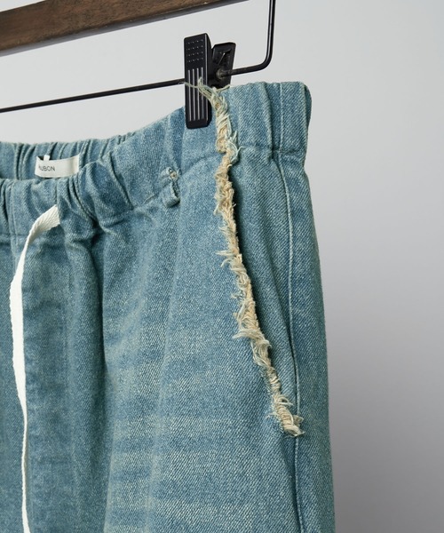 RUUBON（ルーボン）の「【RUUBON】parachute fringe denim pants / パラシュートフリンジデニムパンツ（デニムパンツ・メンズ・サックスブルー/ブラック/インディゴブルー・S/M/L）」の15枚目の写真