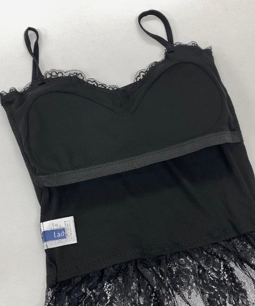 セール】レース切替えパット付きキャミソール（キャミソール