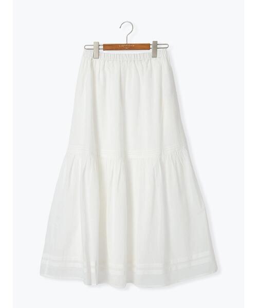 Lugnoncure（ルノンキュール）の「ピンタックギャザースカート《2025spring catalog item》（スカート・レディース・オフホワイト/ブラック・F）」の10枚目の写真