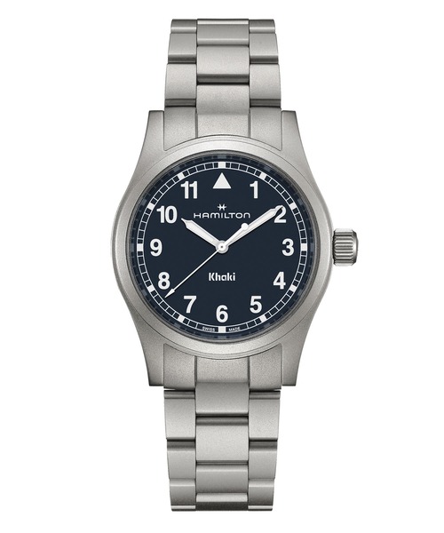 HAMILTON（ハミルトン）の「HAMILTON [ハミルトン] 腕時計 Khaki Field （カーキ フィールド）  クオーツ 38MM ブルー×シルバー（アナログ腕時計・メンズ・ブルー・FREE）」の6枚目の写真