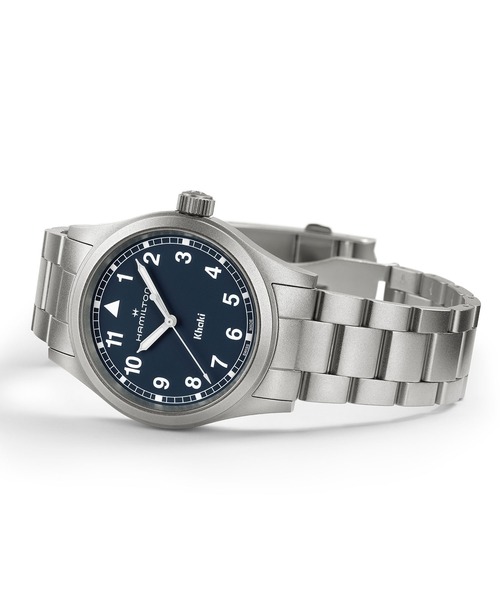 HAMILTON（ハミルトン）の「HAMILTON [ハミルトン] 腕時計 Khaki Field （カーキ フィールド）  クオーツ 38MM ブルー×シルバー（アナログ腕時計・メンズ・ブルー・FREE）」の5枚目の写真