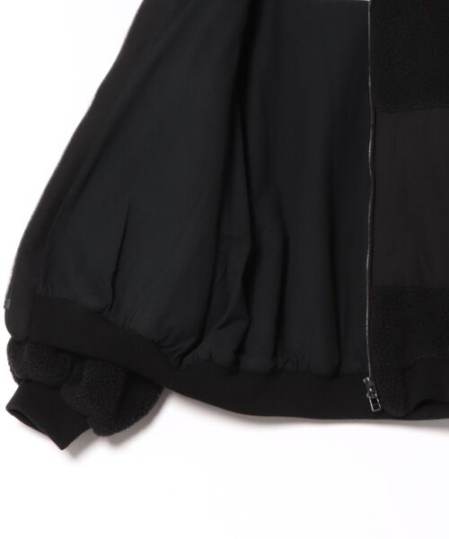 VACHEMENT（ヴァシュモン）の「【VACHEMENT】リサイクルシェルタフタ×ボア ボンバージャケット VL-07-203（ダウンジャケット/コート・レディース・ブラック/カーキ・FREE）」の3枚目の写真