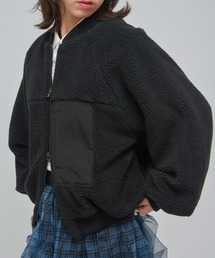 VACHEMENT | 【VACHEMENT】リサイクルシェルタフタ×ボア ボンバージャケット VL-07-203(ダウンジャケット/コート)