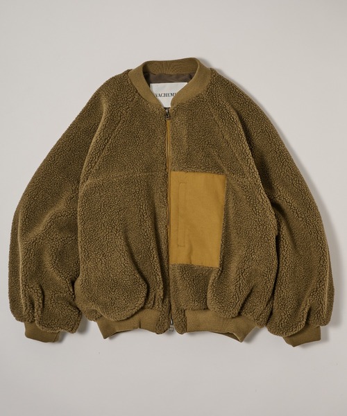 VACHEMENT（ヴァシュモン）の「【VACHEMENT】リサイクルシェルタフタ×ボア ボンバージャケット VL-07-203（ダウンジャケット/コート・レディース・ブラック/カーキ・FREE）」の12枚目の写真