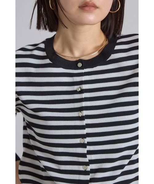 ウォッシャブクルーネックカーディガン.ブラック WEB限定追加