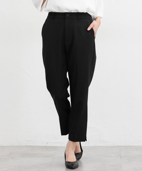 Honeys（ハニーズ）の「【抗菌防臭】クロップドパンツ（スラックス・レディース・ネイビー/アイボリー/ブラック/杢グレー・3L/L/LL/M/S/SS）」の3枚目の写真