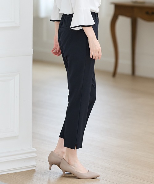 Honeys（ハニーズ）の「【抗菌防臭】クロップドパンツ（スラックス・レディース・ネイビー/アイボリー/ブラック/杢グレー・3L/L/LL/M/S/SS）」の9枚目の写真