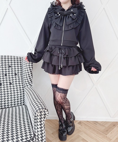 マーズ　ヒョウバラ柄　フリルスカパン マーズ ヒョウバラ柄 フリルスカパン MA*RS】ZIPフリルスカパン