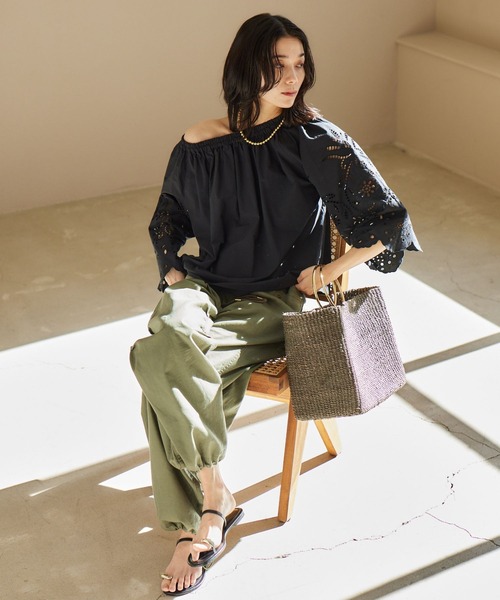 COTTO（コトゥー）の「COTTO / リングバッグ 【『ネルソンさん』YouTubeご紹介アイテム】（かごバッグ・レディース・ブラック/モカ・FREE）」の10枚目の写真