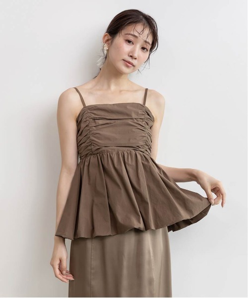 RANDA（ランダ）の「ペプラムバルーンビスチェ＆サテンナロースカートセット（ワンピース・レディース・クリーム/ミント/ブラウン・1/0）」の22枚目の写真