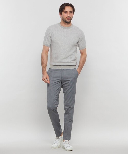 MACKINTOSH LONDON（マッキントッシュ ロンドン）の「交編メランジコットンニットT（Tシャツ/カットソー・メンズ・ブルー系その他2/グレー/ライトイエロー/ベージュ・M/XL/L）」の15枚目の写真