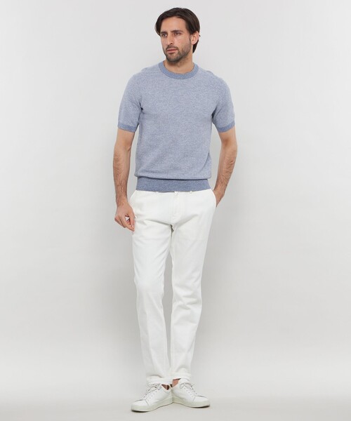 MACKINTOSH LONDON（マッキントッシュ ロンドン）の「交編メランジコットンニットT（Tシャツ/カットソー・メンズ・ブルー系その他2/グレー/ライトイエロー/ベージュ・M/XL/L）」の16枚目の写真