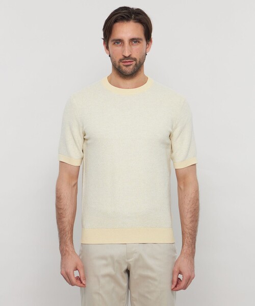 MACKINTOSH LONDON（マッキントッシュ ロンドン）の「交編メランジコットンニットT（Tシャツ/カットソー・メンズ・ブルー系その他2/グレー/ライトイエロー/ベージュ・M/XL/L）」の7枚目の写真