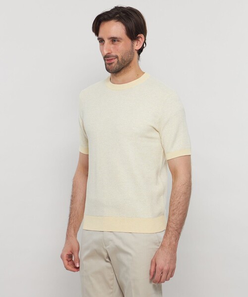 MACKINTOSH LONDON（マッキントッシュ ロンドン）の「交編メランジコットンニットT（Tシャツ/カットソー・メンズ・ブルー系その他2/グレー/ライトイエロー/ベージュ・M/XL/L）」の8枚目の写真