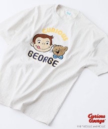 【CURIOUS GEORGE/おさるのジョージ】オリジナルデザイン Tシャツ ジョージ ドロップショルダー ビッグシルエット ユニセックス