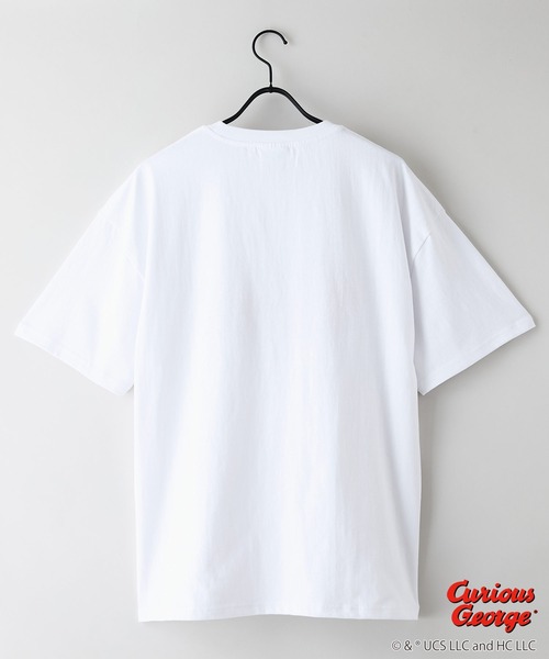 UNIIT(ユニット)の「【CURIOUS GEORGE/おさるのジョージ】オリジナルデザイン Tシャツ ジョージ ドロップショルダー ビッグシルエット ユニセックス(Tシャツ/カットソー・メンズ・ホワイト/オフホワイト/ダークグリーン・X-LARGE/SMALL/LARGE/MEDIUM)」の5枚目の写真