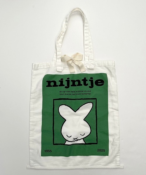 Dick Bruna(ディックブルーナ)の「Dick Bruna コレクターズサック <70th>(トートバッグ・レディース・ホワイト/グリーン・FREE)」の1枚目の写真