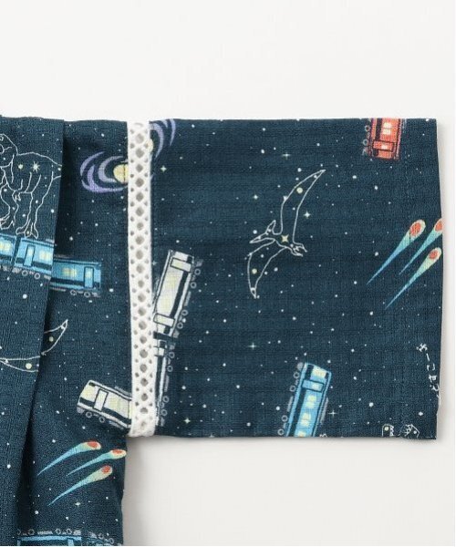 kladskap（クレードスコープ）の「銀河鉄道柄甚平（浴衣・キッズ・ネイビー/オフホワイト・S(80-90cm)/M(100-110cm)/L(120-130cm)）」の18枚目の写真