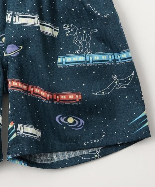 kladskap（クレードスコープ）の「銀河鉄道柄甚平（浴衣・キッズ・ネイビー/オフホワイト・S(80-90cm)/M(100-110cm)/L(120-130cm)）」の6枚目の写真