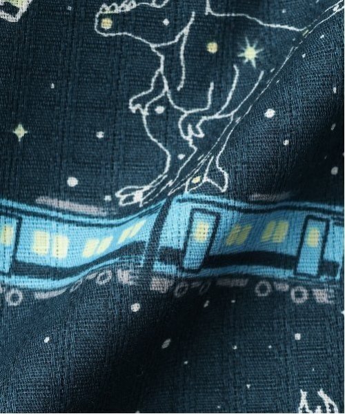 kladskap（クレードスコープ）の「銀河鉄道柄甚平（浴衣・キッズ・ネイビー/オフホワイト・S(80-90cm)/M(100-110cm)/L(120-130cm)）」の7枚目の写真