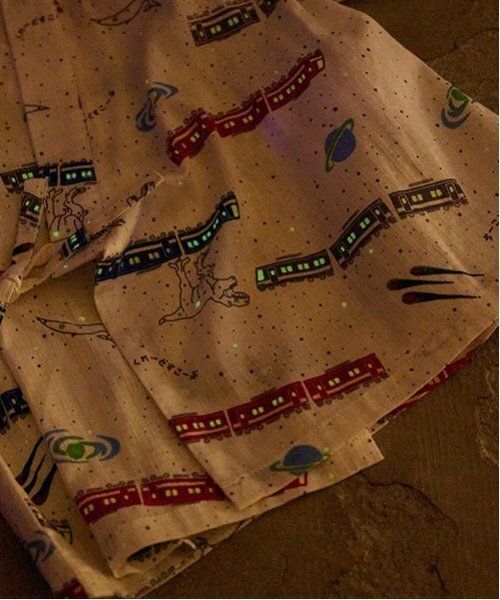 kladskap（クレードスコープ）の「銀河鉄道柄甚平（浴衣・キッズ・ネイビー/オフホワイト・S(80-90cm)/M(100-110cm)/L(120-130cm)）」の13枚目の写真