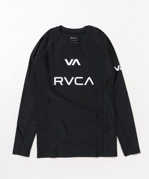 RVCA(ルーカ)の「RVCA メンズ 【VA SPORT】 VA RVCA RASH LS 長袖ラッシュガード 【2025年春夏モデル】/ルーカ長袖ラッシュガード(水着)(ラッシュガード・メンズ・ホワイト/ブラック/ブラック系その他・X-LARGE/LARGE/MEDIUM/SMALL)」の1枚目の写真