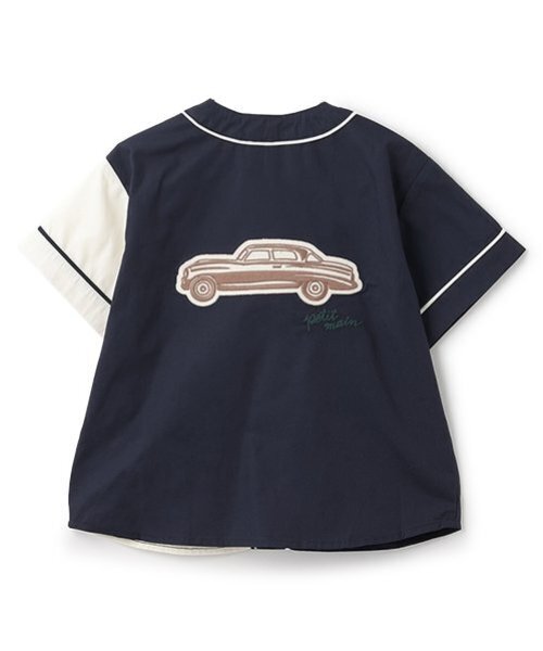 petit main（プティマイン）の「ベースボール半袖シャツ（シャツ/ブラウス・キッズ・オフホワイト/カラフル・120cm/80ｃｍ/130cm/100cm/90cm/110cm）」の6枚目の写真