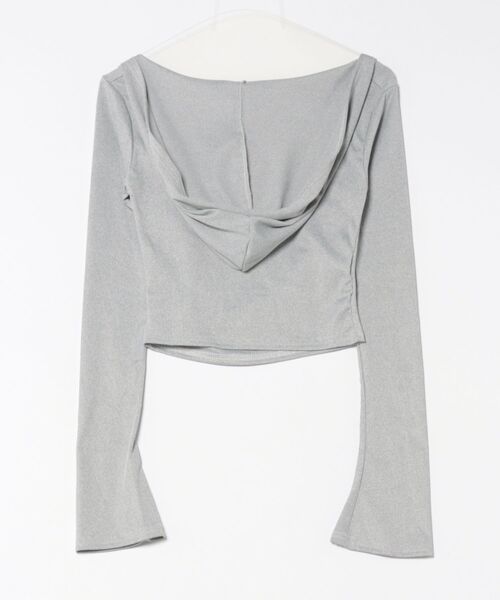 VIBGYOR(ヴィブジョー)の「【LAMPOON】オフショルダーカットパーカー(パーカー・レディース・グレー・MEDIUM/SMALL/LARGE)」の6枚目の写真