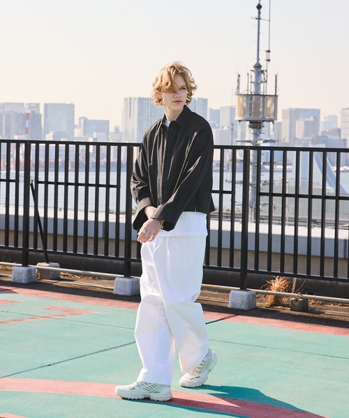 ANEDIST（アンディスト）の「ネクタイ付きワイドスリーブショート丈シャツ（シャツ/ブラウス・メンズ・ホワイト/ブラック/サックスブルー・M/L）」の15枚目の写真