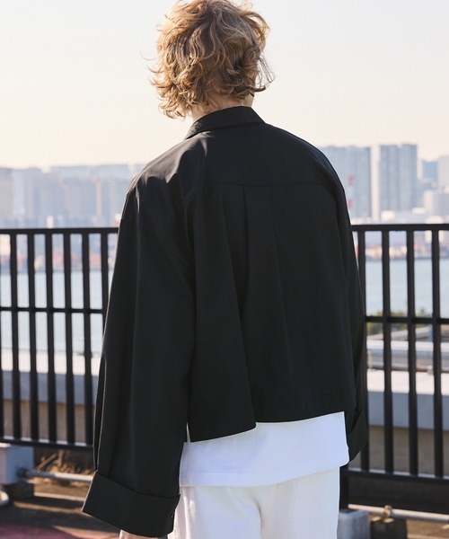 ANEDIST（アンディスト）の「ネクタイ付きワイドスリーブショート丈シャツ（シャツ/ブラウス・メンズ・ホワイト/ブラック/サックスブルー・M/L）」の9枚目の写真