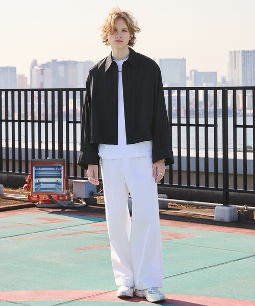 ANEDIST（アンディスト）の「ネクタイ付きワイドスリーブショート丈シャツ（シャツ/ブラウス・メンズ・ホワイト/ブラック/サックスブルー・M/L）」の12枚目の写真