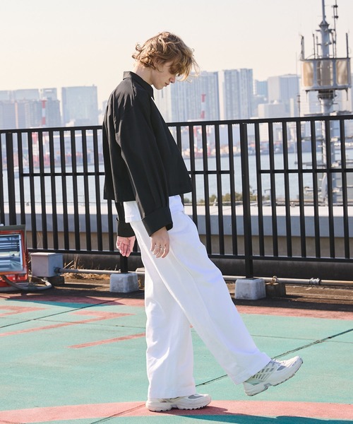 ANEDIST（アンディスト）の「ネクタイ付きワイドスリーブショート丈シャツ（シャツ/ブラウス・メンズ・ホワイト/ブラック/サックスブルー・M/L）」の13枚目の写真