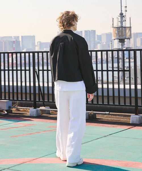 ANEDIST（アンディスト）の「ネクタイ付きワイドスリーブショート丈シャツ（シャツ/ブラウス・メンズ・ホワイト/ブラック/サックスブルー・M/L）」の14枚目の写真