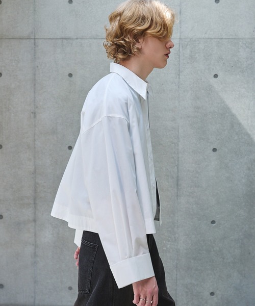 ANEDIST（アンディスト）の「ネクタイ付きワイドスリーブショート丈シャツ（シャツ/ブラウス・メンズ・ホワイト/ブラック/サックスブルー・M/L）」の20枚目の写真