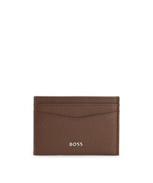 HUGO BOSS（ヒューゴボス）の「グレインレザー カードホルダー レタリングロゴ（カードケース）」
