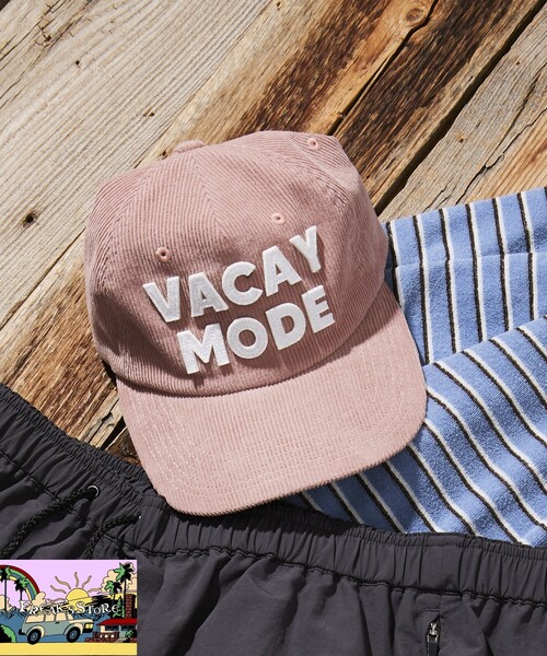 FREAK'S STORE（フリークスストア）の「FREAK’S STORE/フリークスストア 【Beach & Festival】サマーコーデュロイ キャップ（キャップ・メンズ・チャコールグレー/ブラウン/サックスブルー/ピンク・ONE SIZE）」の6枚目の写真