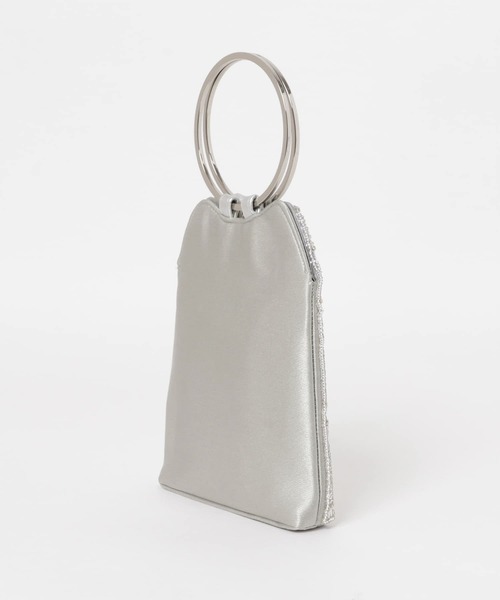 URBAN RESEARCH ROSSO WOMEN(アーバンリサーチ ロッソ)の「リングハンドルビジューバッグ(ハンドバッグ・レディース・ベージュ/シルバー・-)」の8枚目の写真