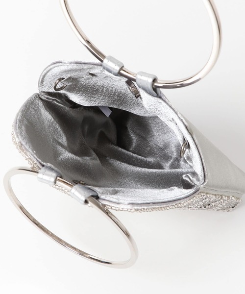 URBAN RESEARCH ROSSO WOMEN(アーバンリサーチ ロッソ)の「リングハンドルビジューバッグ(ハンドバッグ・レディース・ベージュ/シルバー・-)」の11枚目の写真