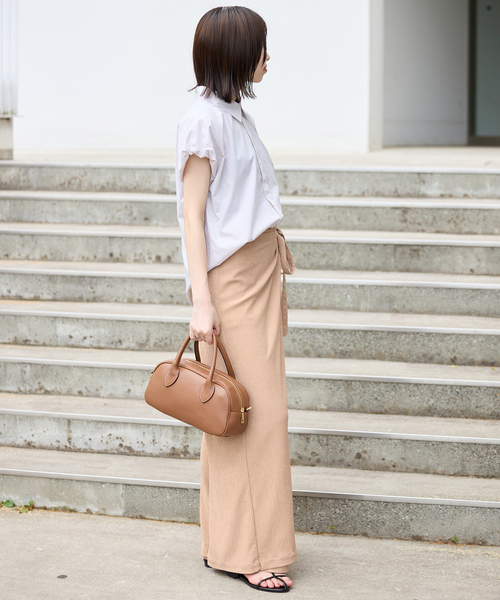 SLOBE IENA(スローブイエナ)の「《WEB限定/追加2》ラップジャージパンツ(その他パンツ・レディース・ブラック/ベージュ・38/36)」の7枚目の写真