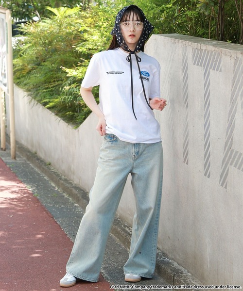 RAGEBLUE（レイジブルー）の「GOOD ROCK SPEED/FORDロゴプリントTシャツ2（Tシャツ/カットソー・レディース・オフホワイト/ブラック・FREE）」の3枚目の写真