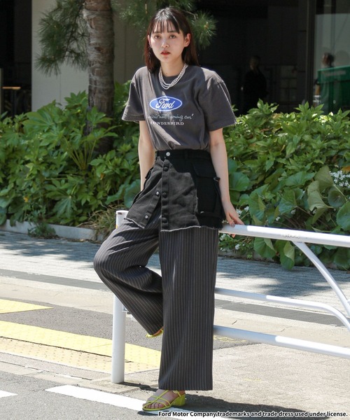 RAGEBLUE（レイジブルー）の「GOOD ROCK SPEED/FORDロゴプリントTシャツ2（Tシャツ/カットソー・レディース・オフホワイト/ブラック・FREE）」の11枚目の写真