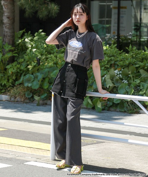 RAGEBLUE（レイジブルー）の「GOOD ROCK SPEED/FORDロゴプリントTシャツ2（Tシャツ/カットソー・レディース・オフホワイト/ブラック・FREE）」の14枚目の写真