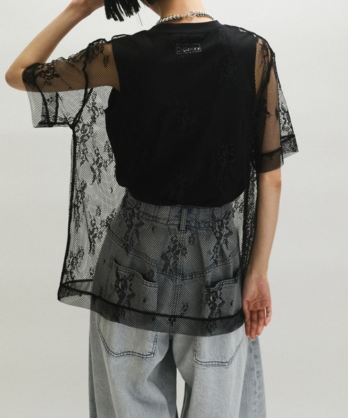 セール】レースTEE（Tシャツ/カットソー）｜ADAM ET ROPE